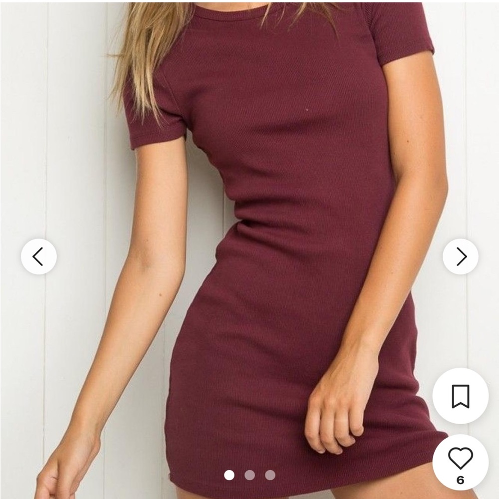 Brandy Melville Wine Red Mini Dress